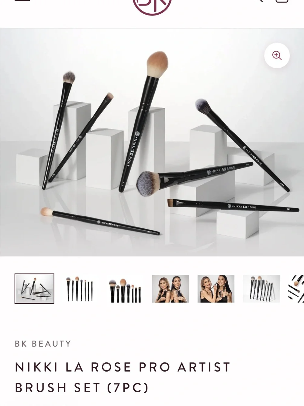 Nikki T. Rose Black Handle Makeup Brush Set – Assorted Bristle Colors